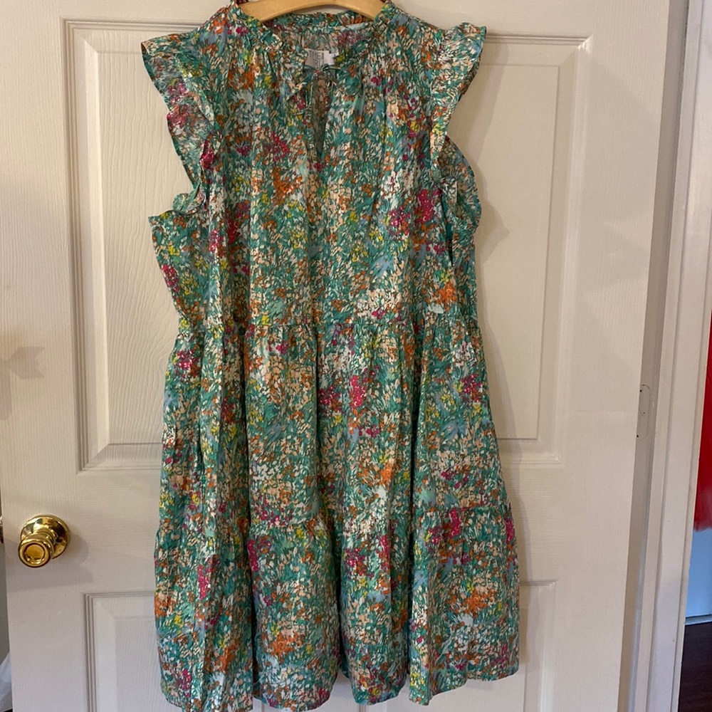 Multi colored floral print sundress